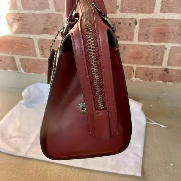 Coach x Selena Gomez Collection Bond Bow Bag Satchel Burgundy handbag purse - Picture 5 of 16